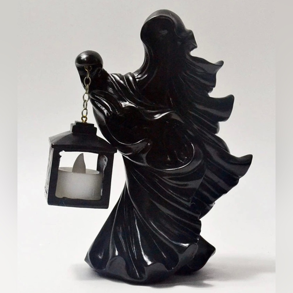 Ghost Witch With Lantern Halloween Figurine